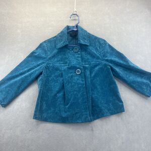 R.Q.T Turquoise Corduroy Jacket Blazer Medium